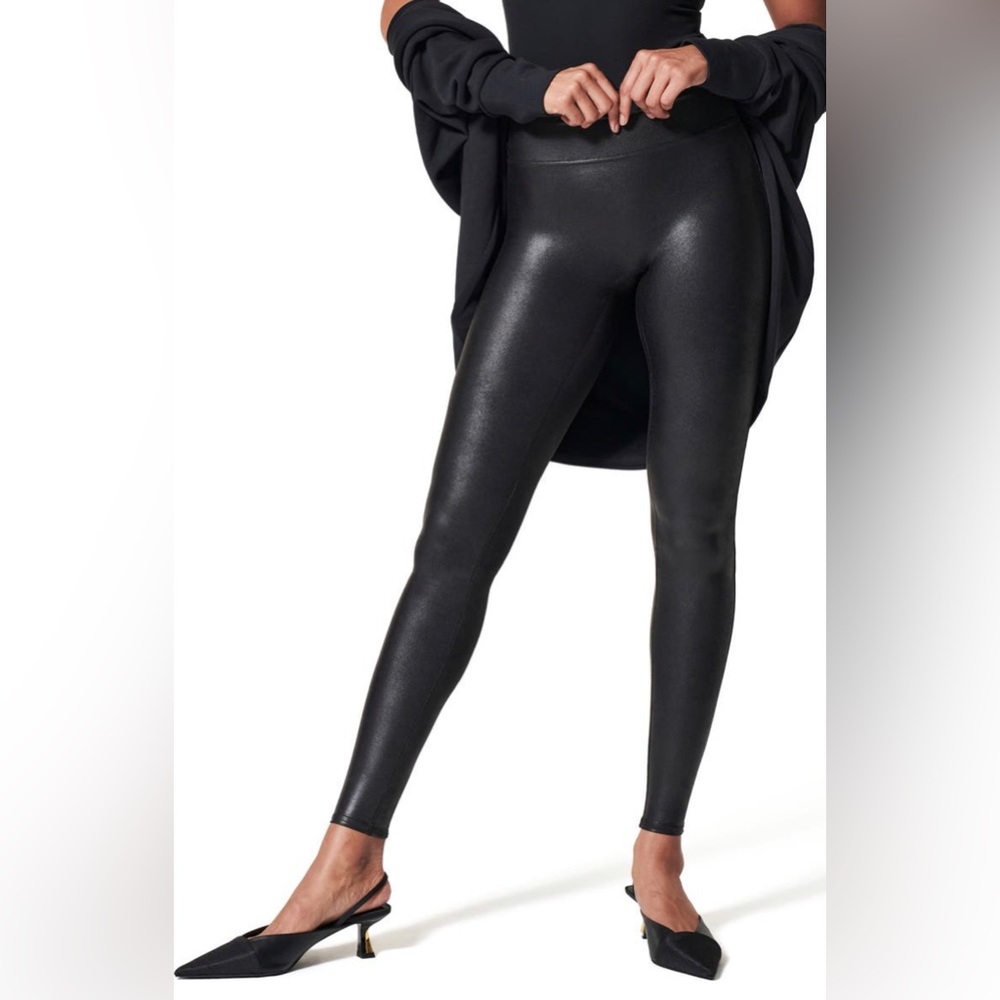 NWOT’s Spanx Faux Leather Leggings in Black